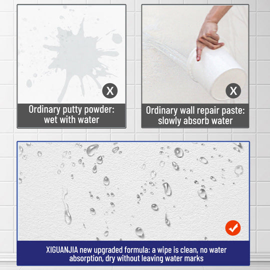🛠️ Waterproof and mould-resistant wall repair putty💧free brush! 🖌️ ✨ Quick and clean home wall repairs! 🏡