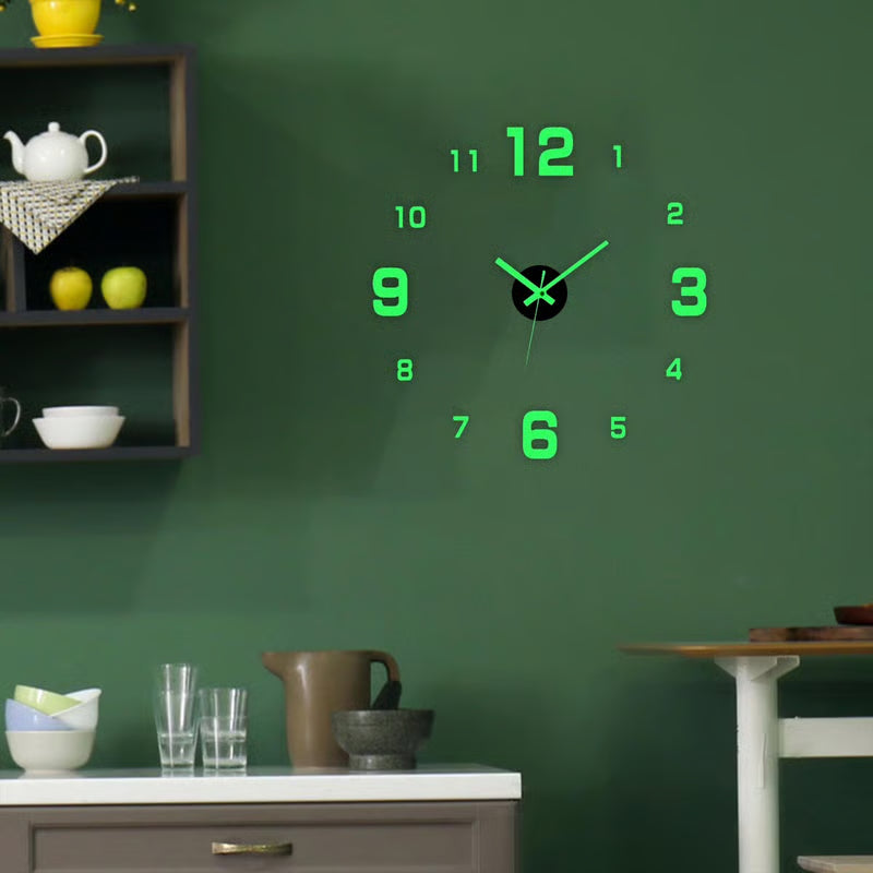 🕒Modern 3D Digital Wall Clock – Silent Acrylic Luminous Wall Decor, Night Glow Easy-Read Time Display, Stylish Home Decoration & Gift