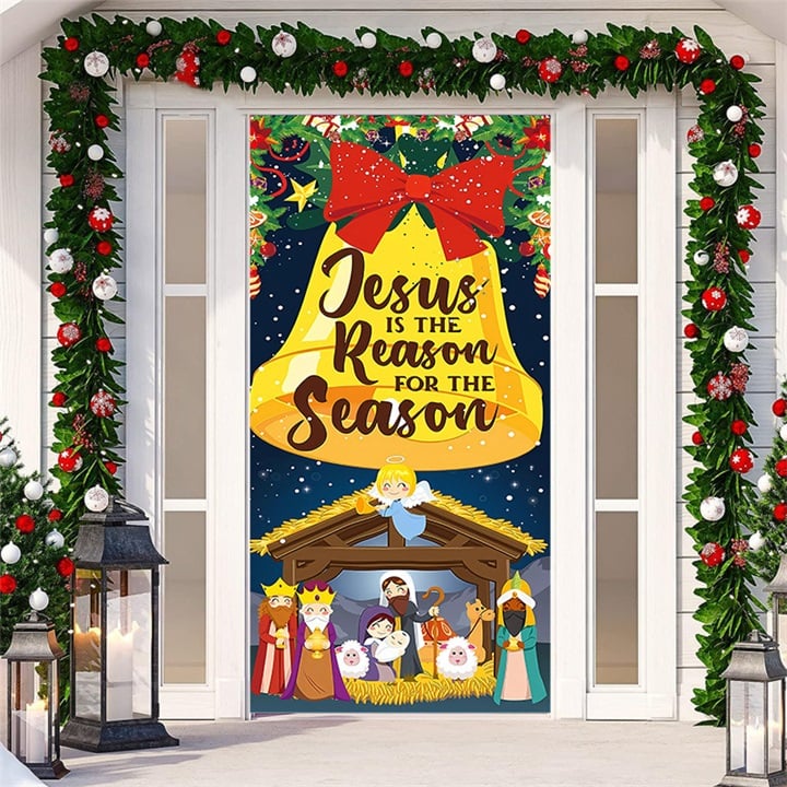 ⏳50% zniżki przez ograniczony czas⏰Dekoracja drzwi wejściowych na Boże Narodzenie🎅