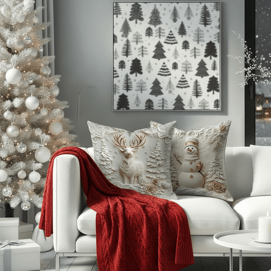 🎁Joulun alkualennukset 49% POIS🎅🎄Jouluaiheinen tyynynpäällinen