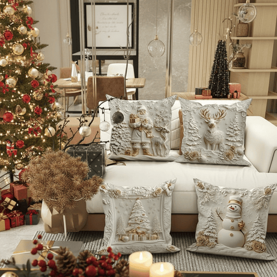 🎁Joulun alkualennukset 49% POIS🎅🎄Jouluaiheinen tyynynpäällinen
