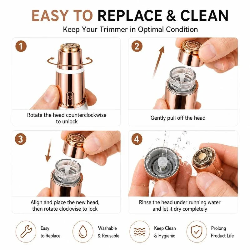 2 in 1 facial & eyebrow hair trimmer for Women, Rechargeable Face Razor✨