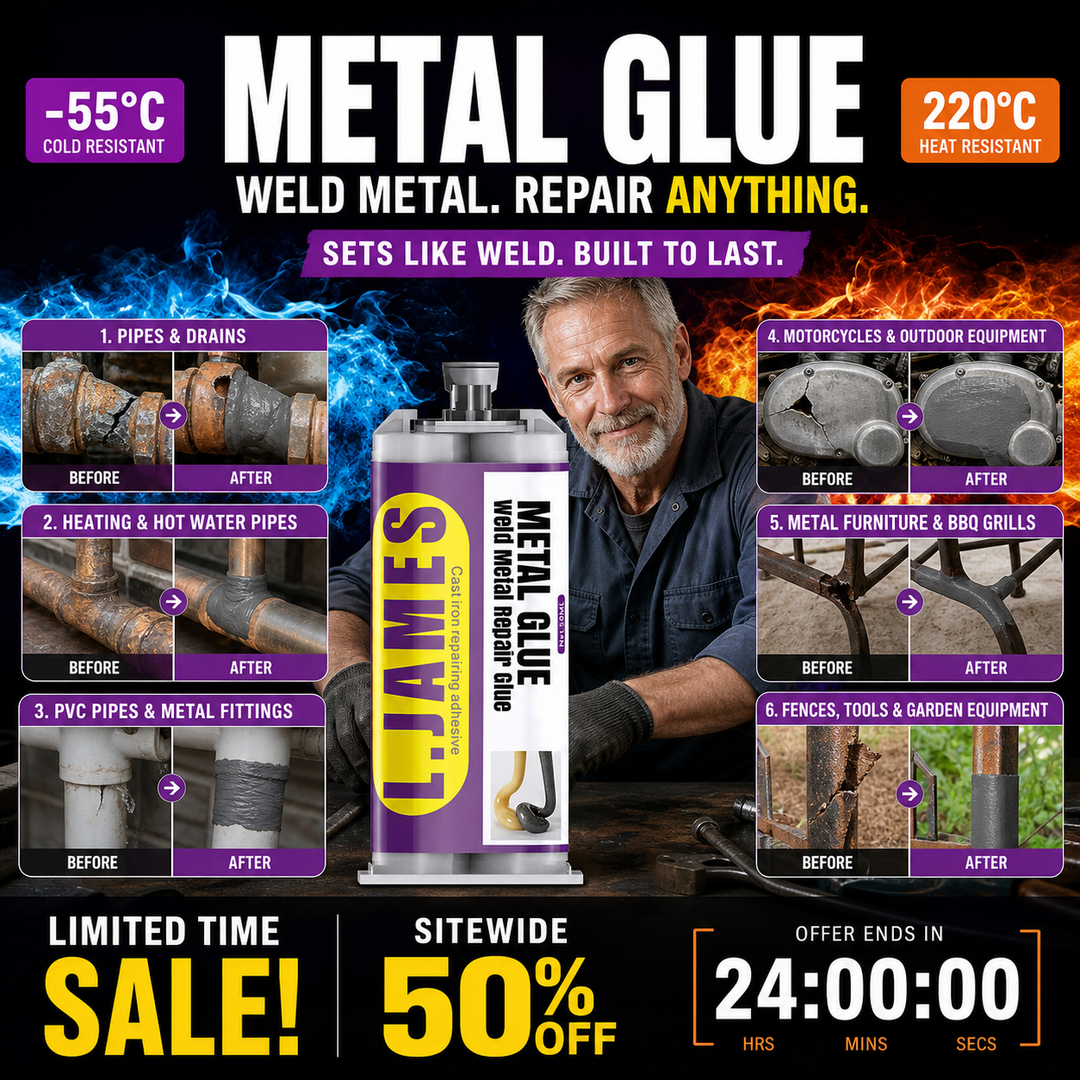 Metal Weld Repair Glue – 2-Part Epoxy, Waterproof, Heat-Resistant, Drillable 🔧