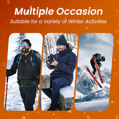 Męska kurtka termiczna z kapturem typu parka – wiatroodporna &  Wodoodporna kurtka zimowa z wieloma kieszeniami na ekstremalne zimno ❄️🛡️