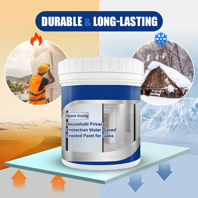 🔒 BUY 3 GET 1 FREE! 🖌️ Water-Based Frosted Glass Paint - Easy Application for Privacy, No Curtains Needed, Removable & Non-Toxic 🏠✨