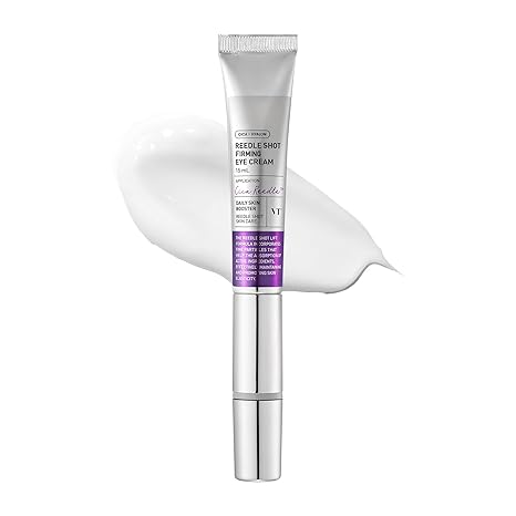 VT COSMETICS Reedle Shot Firming Eye Cream, Vibrating Eye Applicator for Puffy Eyes, Dark Circles & Under Eye Bags, Firming & Wrinkle Care with Peptides & Hyaluronic Acid, Korean Skincare, 0.51 fl oz