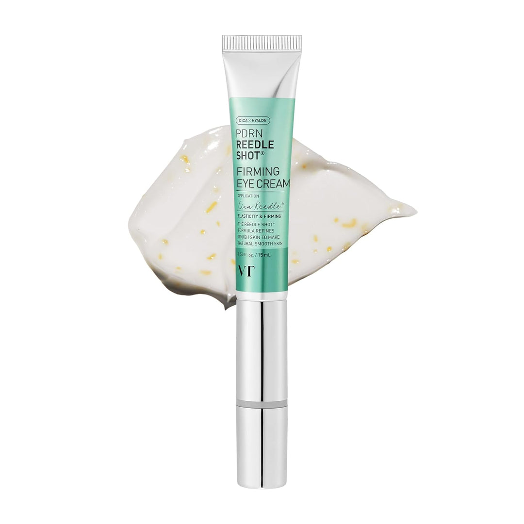 VT COSMETICS PDRN Reedle Shot Eye Cream, Vibrating Eye Applicator for Puffy Eyes, Dark Circles & Under Eye Bags, Firming & Wrinkle Care with PDRN Collagen, Korean Skincare, 0.51 fl oz