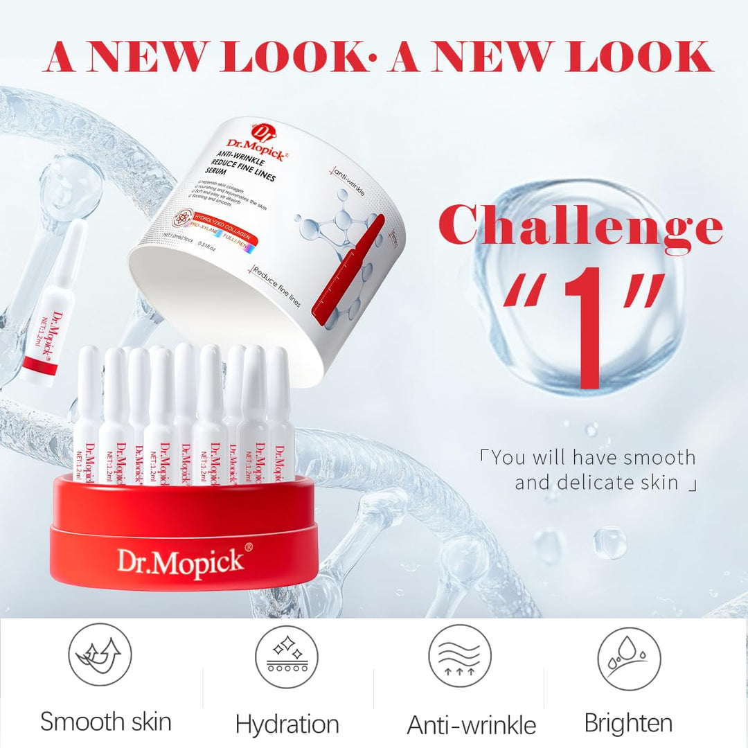 Dr.Mopick Anti-Wrinkle Essence Firming & Anti-Aging Facial Serum with Collagen Hyaluronic Acid for Smooth Skin