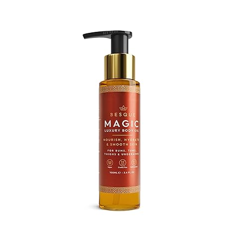 Besque Original Magic Body Oil, Hydrating Skin Care For Full Body That Plumps, Tightens, & Firms Skin With Natural Ingredients, Luxury Spa Gifts