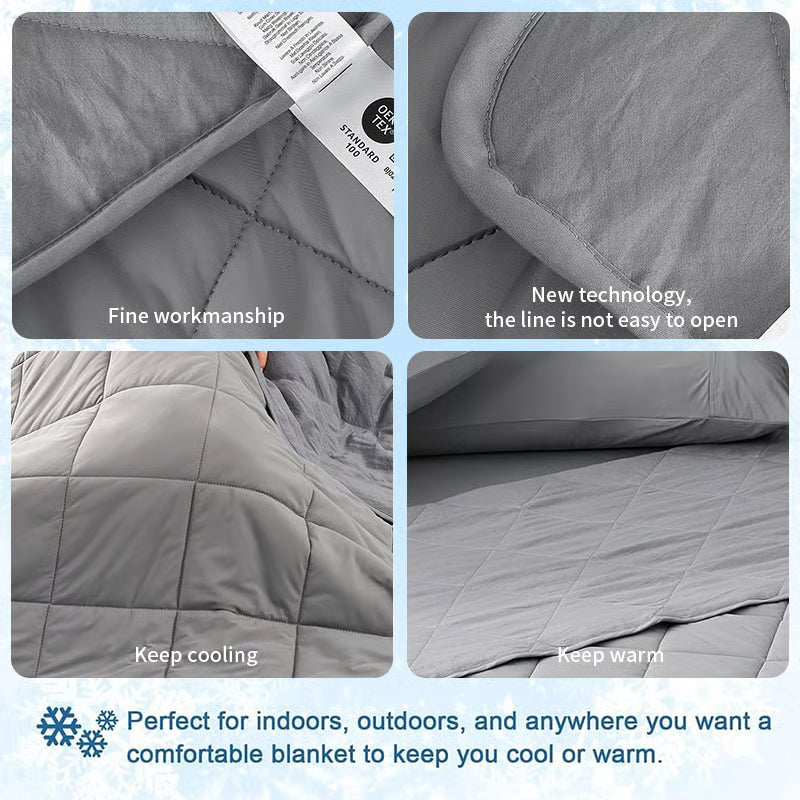 🥳2026 HOT SALE🥳❄️ 50% OFF! Cooling Comforter – Dual‑sided, Q‑Max≥0.4 fabric. One side cools, one side breathes. Sleep sweat‑free! 🌙✨