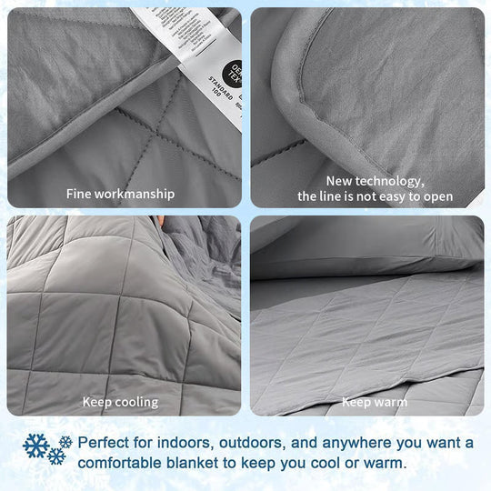 🥳2026 HOT SALE🥳❄️ 50% OFF! Cooling Comforter – Dual‑sided, Q‑Max≥0.4 fabric. One side cools, one side breathes. Sleep sweat‑free! 🌙✨