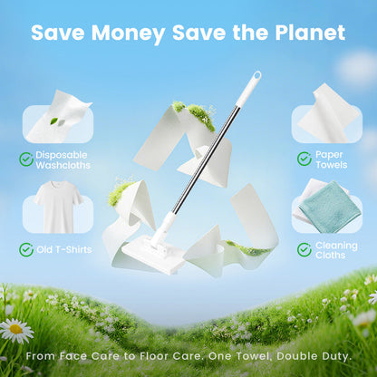 Niezwykle wydajny jednorazowy mop do kurzu — szybkie czyszczenie podłóg, łatwe & bez bałaganu
