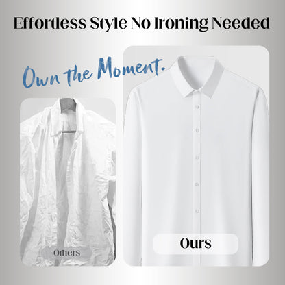 Men's Solid Color Lapel Long Sleeve Button-Down Shirts