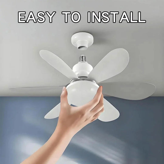 🥳2026 HOT SALE🥳50% OFF!  E27 LED Ceiling Fan Light with Remote 40W Dimmable 6 Blades Silent Lamp