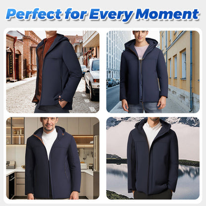 ⏳Time-limited 50% off⏰Men’s Thermal Thick Hooded Parka Coat