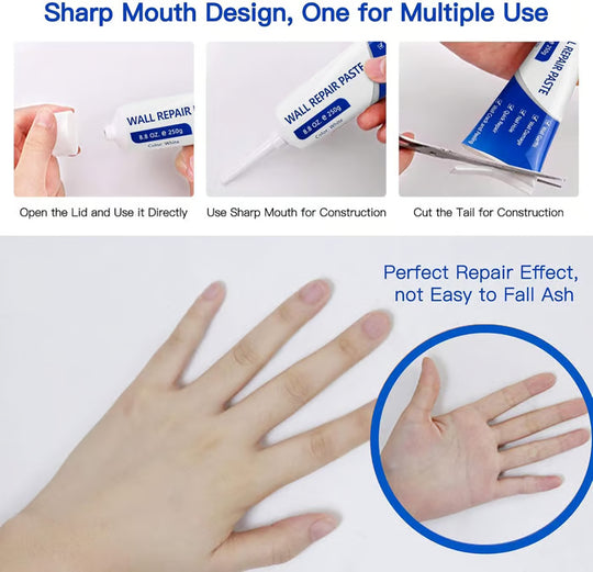 🔬 2026 Innovation | Wall Repair Paste | Fills Cracks & Holes in 1 Step 🏠【Flash Sale】