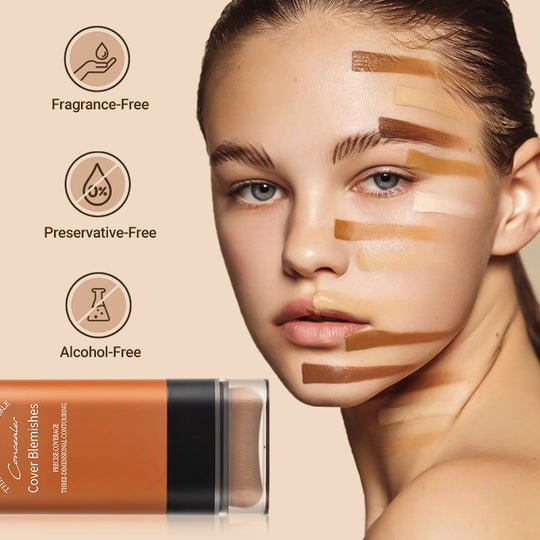 🔥Venta caliente 49% de descuento🔥Base de maquillaje en barra con corrector instantáneo y brocha incorporada