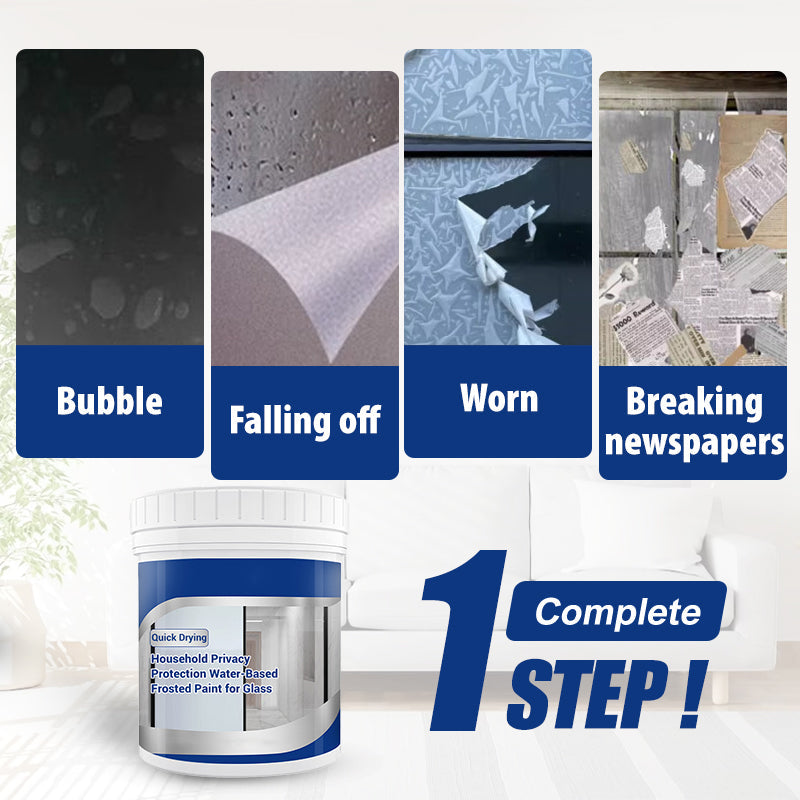 🔒 3 KAUFEN, 1 GRATIS! 🖌️ Wasserbasierte Milchglasfarbe – Einfache Anwendung für mehr Privatsphäre, keine Vorhänge nötig, abnehmbar &  Ungiftig 🏠✨
