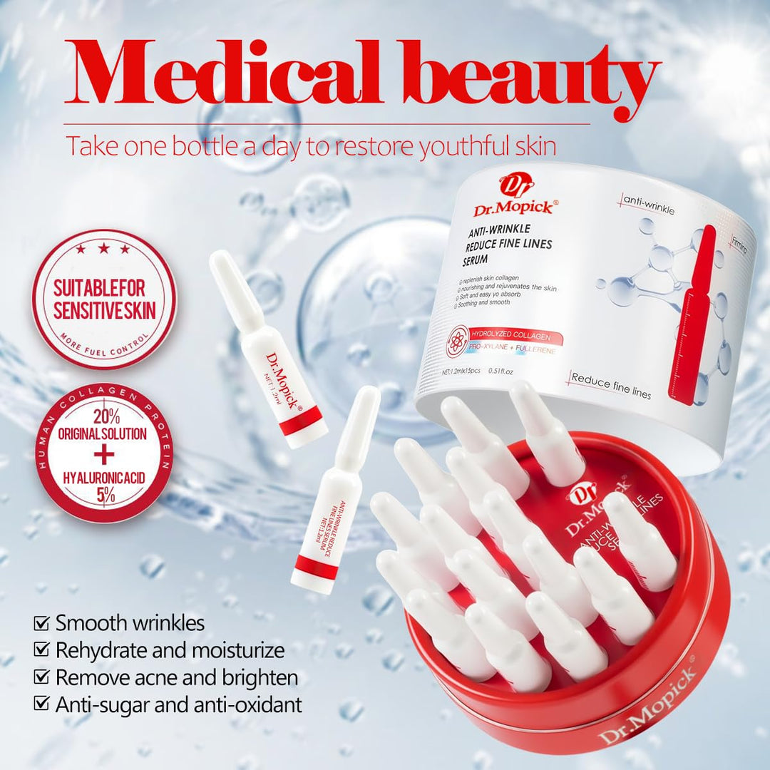 Dr.Mopick Anti-Wrinkle Essence Firming & Anti-Aging Facial Serum with Collagen Hyaluronic Acid for Smooth Skin