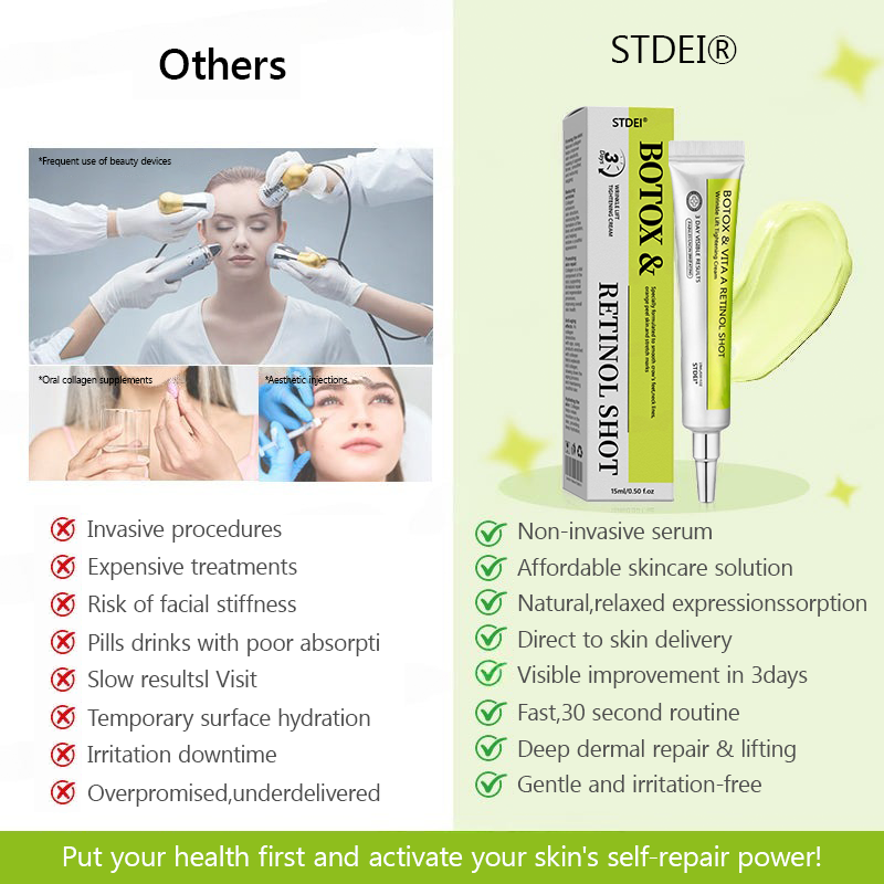 𝑶𝒇𝒇𝒊𝒄𝒊𝒂𝒍 𝑺𝒕𝒐𝒓𝒆👍| Retrouvez une peau jeune maintenant 💫STDEI® BOTOX & VITA A RETINOL SHOT Crème raffermissante anti-rides