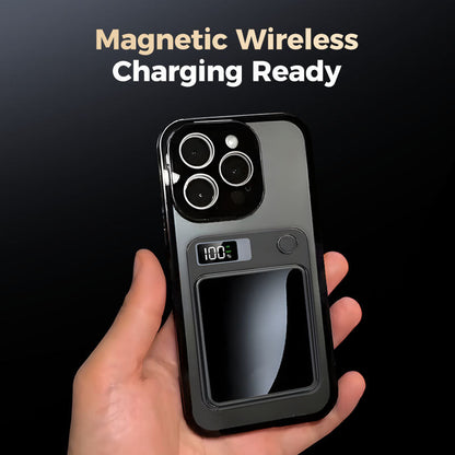 Cás fón póca gloine frith-peep maighnéadach le haghaidh iPhone