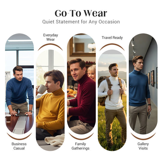 HOT SALE-49% OFF ✨Men's Solid Color Premium Turtleneck Sweater