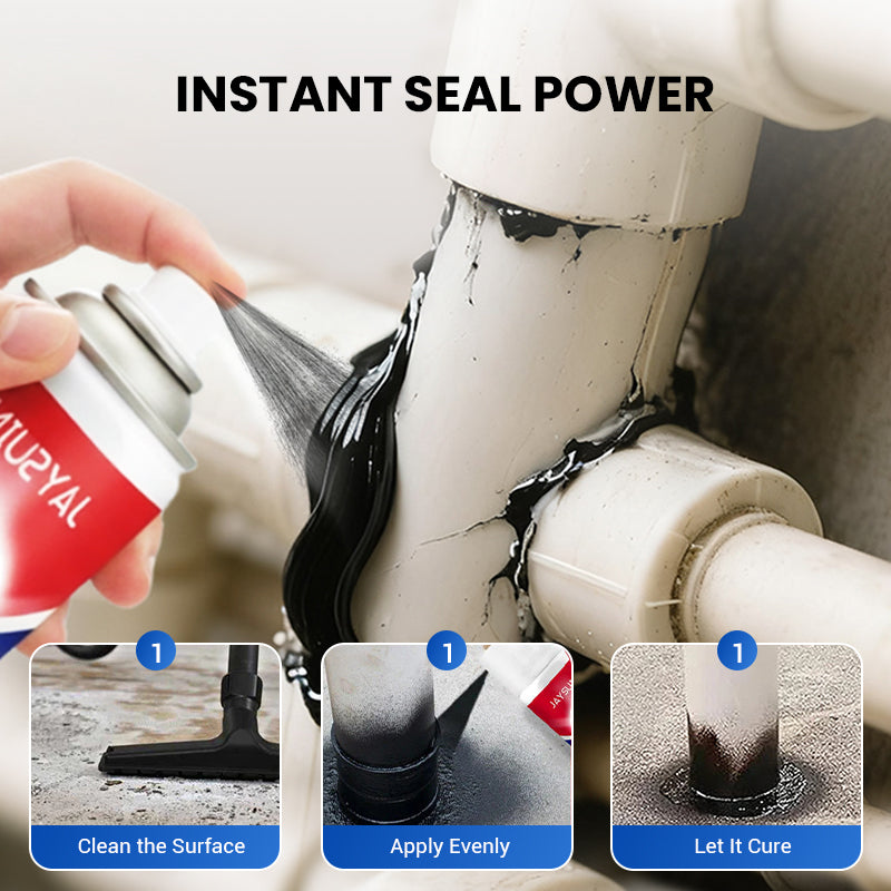 🔥Instant Leak Repair Spray - Seals Cracks & Gaps in 5 Minutes, Waterproof & Flexible for Pipes/Roofs