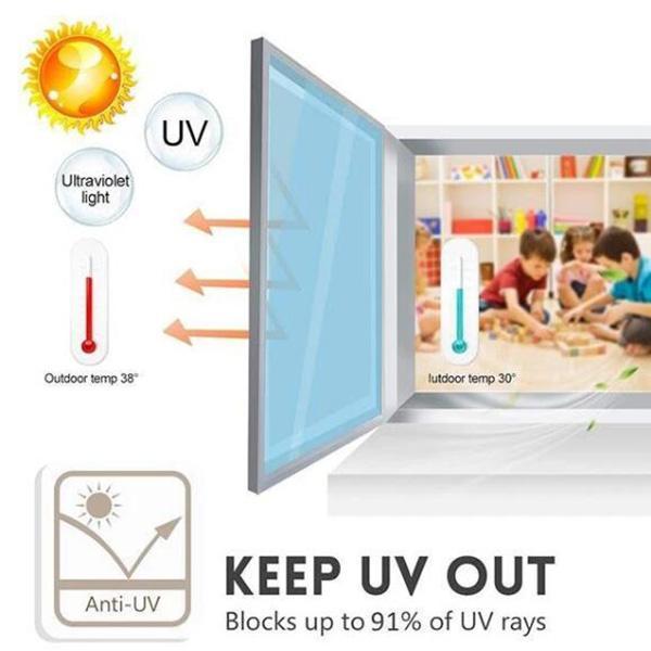 Heat-Insulating Privacy Film – UV Protection, Easy Application & Perfect for Home & Office