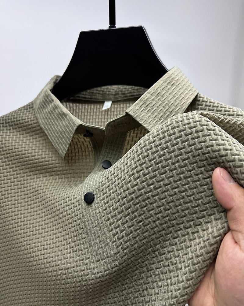 🔥Limited stock available 50% OFF👔 ❄️ Ice Silk Men's Shirt - Breathable & Smooth Fabric, Lightweight Comfort for Summer/Formal Occasions 🌞📦