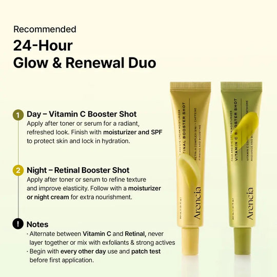 Vitamin C Booster Shot, Pure Vitamin C + Glutathione for Bright, Healthy Skin Glow