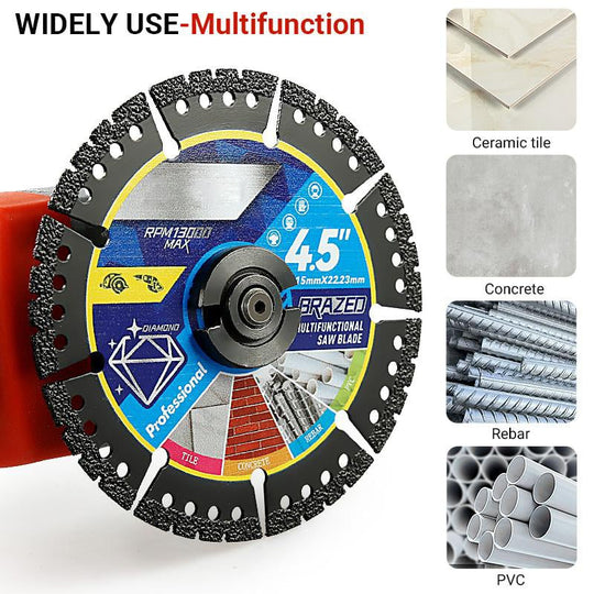 4.5" Universal Multi-Material Diamond Blade - Zero Compromise, Max Durability