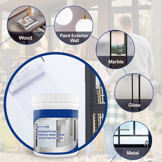 🔒 3 KAUFEN, 1 GRATIS! 🖌️ Wasserbasierte Milchglasfarbe – Einfache Anwendung für mehr Privatsphäre, keine Vorhänge nötig, abnehmbar &  Ungiftig 🏠✨
