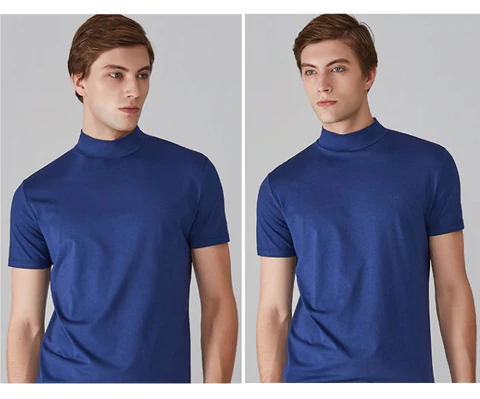 🔈🔈2026 Hot Sale🔥 High Neck Slim Fit T-shirt for Men