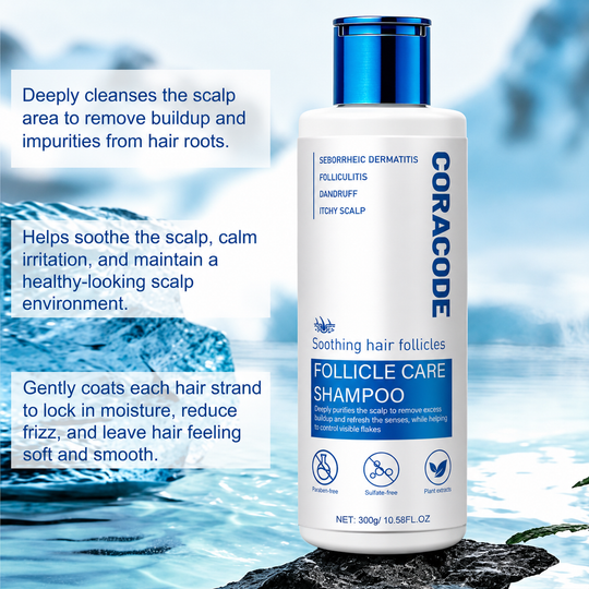Folliculitis Shampoo for Itchy, Flaky Scalp - Purifying Formula for a Soothed, Balanced Scalp & Oily Scalp Care, Men & Women
