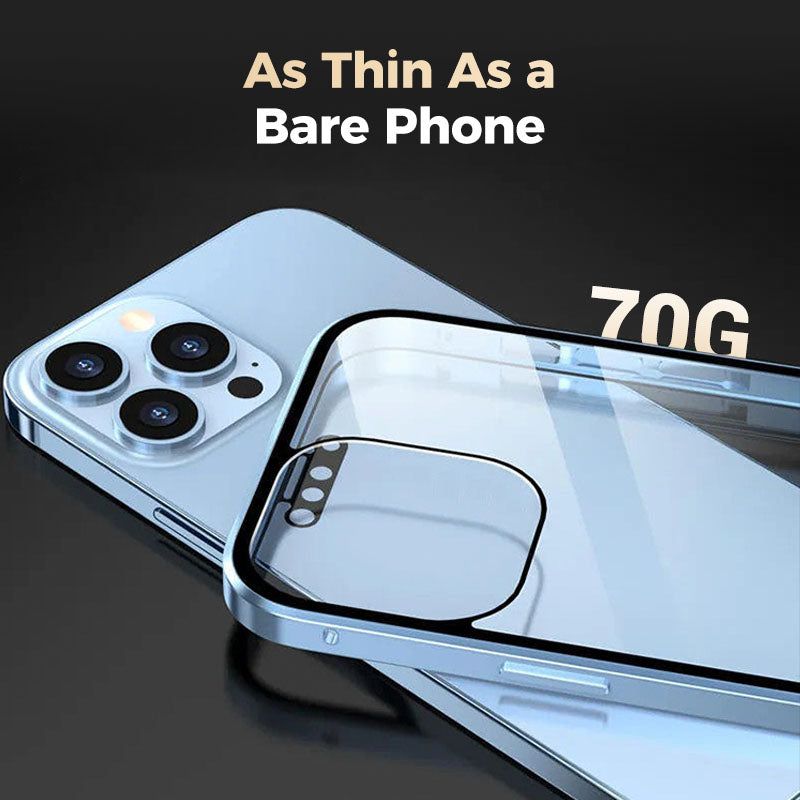 Cás fón póca gloine frith-peep maighnéadach le haghaidh iPhone