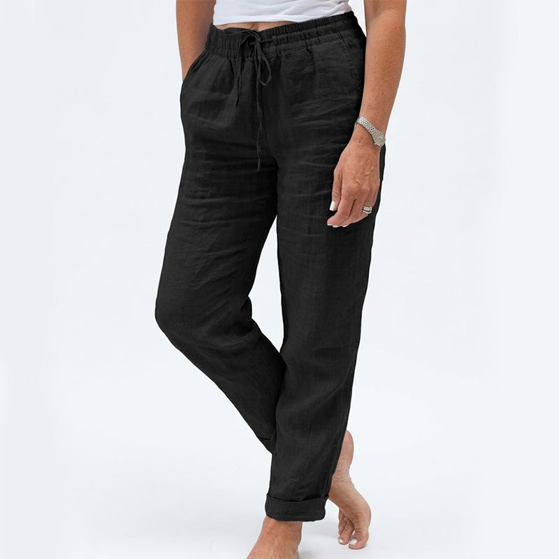 🥳New arrival 50% OFF!🌸Women's Elastic Waist Cotton Linen Casual Pants🍀