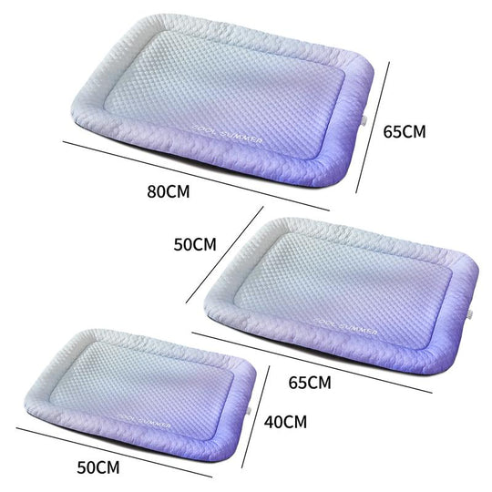 ⏰Limited Time 50%OFF !!!🐶Ice Silk Pet Cooling Mat – Breathable Summer Cooling Bed for Dogs & Cats