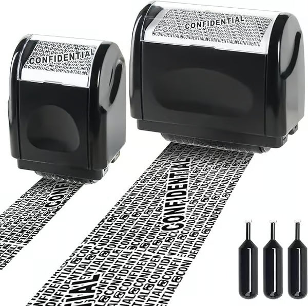 Privacy Protection Security Roller Stamp — Address & Billing Info Blocker, Home & Office Mailing Essentials