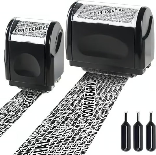 Privacy Protection Security Roller Stamp — Address & Billing Info Blocker, Home & Office Mailing Essentials