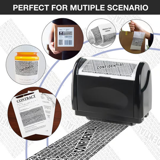 Privacy Protection Security Roller Stamp — Address & Billing Info Blocker, Home & Office Mailing Essentials