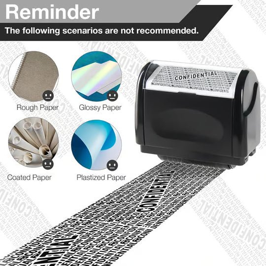 Privacy Protection Security Roller Stamp — Address & Billing Info Blocker, Home & Office Mailing Essentials