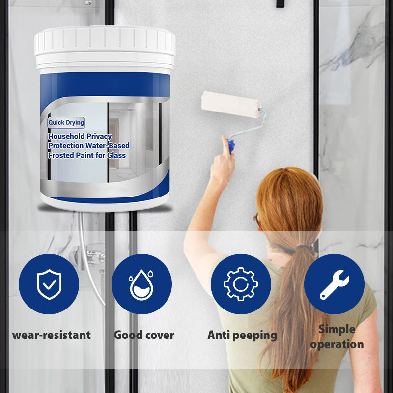 🔒 3 KAUFEN, 1 GRATIS! 🖌️ Wasserbasierte Milchglasfarbe – Einfache Anwendung für mehr Privatsphäre, keine Vorhänge nötig, abnehmbar &  Ungiftig 🏠✨