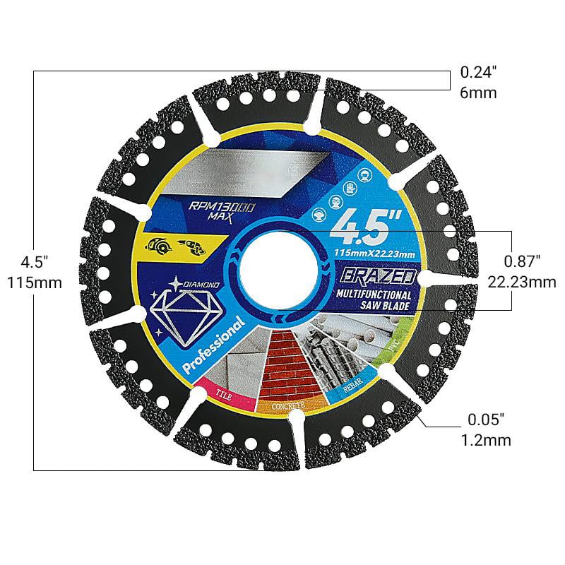 4.5" Universal Multi-Material Diamond Blade - Zero Compromise, Max Durability