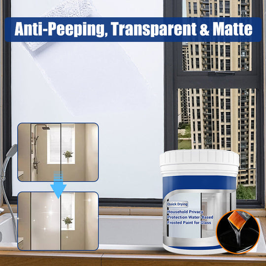 🔒 3 KAUFEN, 1 GRATIS! 🖌️ Wasserbasierte Milchglasfarbe – Einfache Anwendung für mehr Privatsphäre, keine Vorhänge nötig, abnehmbar &  Ungiftig 🏠✨