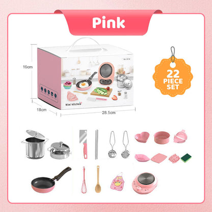 🔥2026 Hot Sale 50% OFF✨🏆#1 Best Seller ⏰💕🌟Children's Real Cooking Mini Kitchen Toys - 22 PCS Set