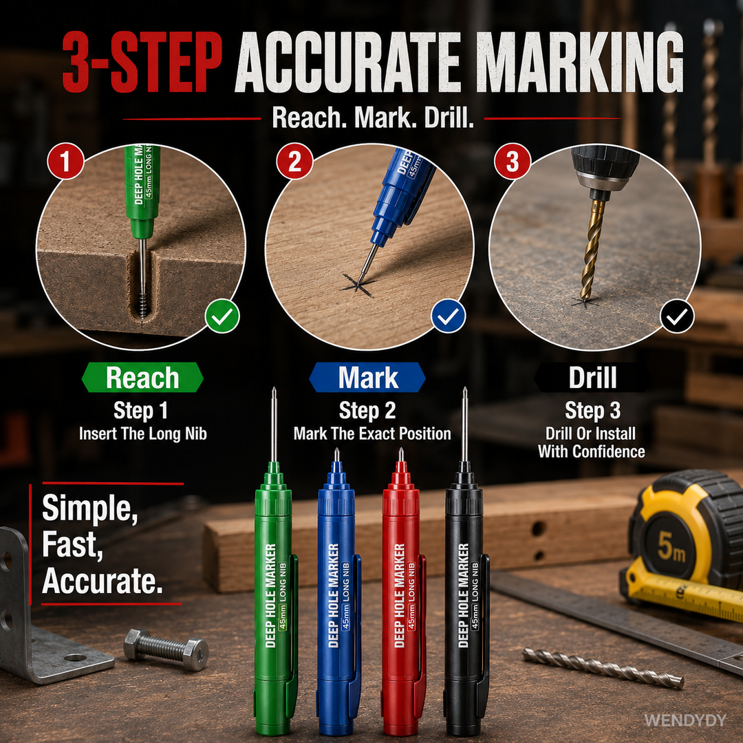 ⏳Limited Time Special Price⏰Deep Hole Marker with 45mm Long Nib