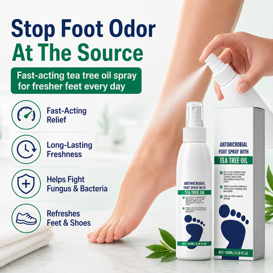 Tea Tree Oil Foot Spray - Moisturizing Deodorant for Fresh Feet