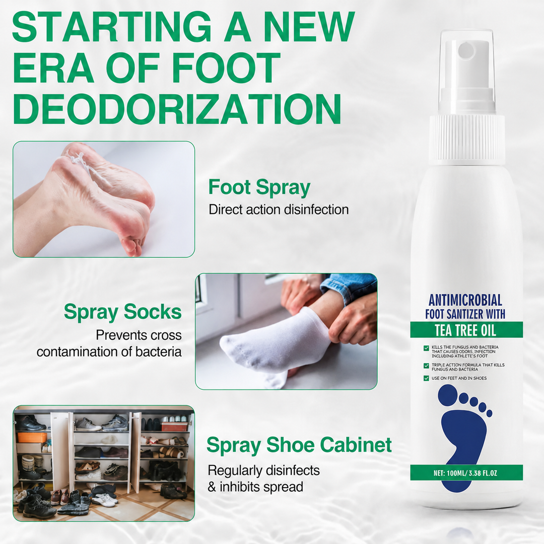 Tea Tree Oil Foot Spray - Moisturizing Deodorant for Fresh Feet