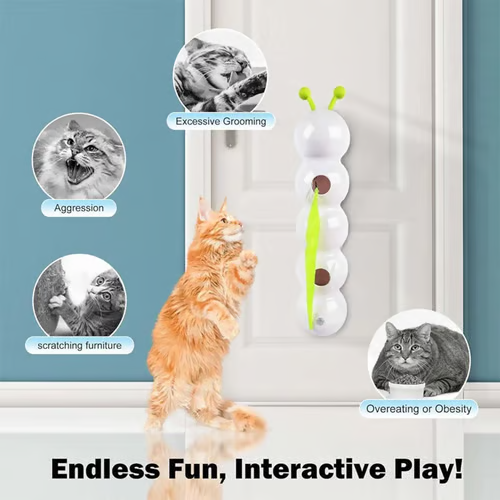 Nouveau💥Offre spéciale 2025 !🐛Jouet interactif électrique en forme de chenille pour chat