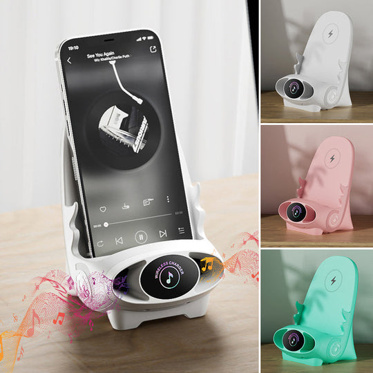 🥳2026 HOT SALE🥳💞50K+ SOLD! 📱 Mini Chair Phone Holder with Wireless Charger - 15W Fast Charging, Adjustable Viewing Angles for Desk/Car/Home Use ⚡✨